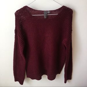 Burgundy Knit Sweater